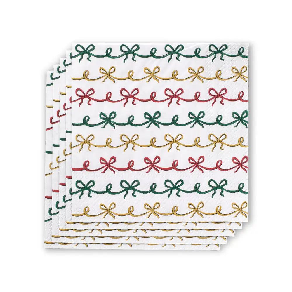 Christmas Bows Cocktail Napkins