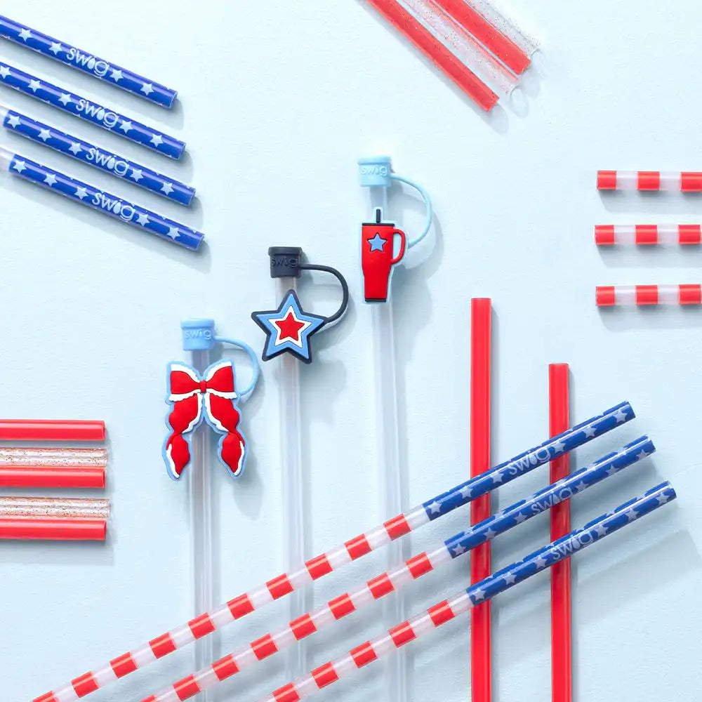 Miss Independence Straw Topper Set