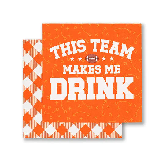 This Team Makes Me Drink Orange Cocktail Napkins
