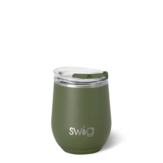 Olive Stemless Wine 12oz