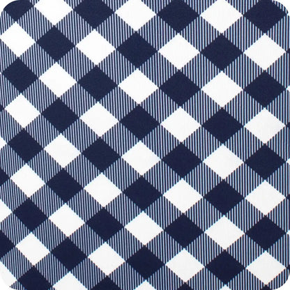Gameday Gingham Navy + Orange Small Iced Cup Coolie