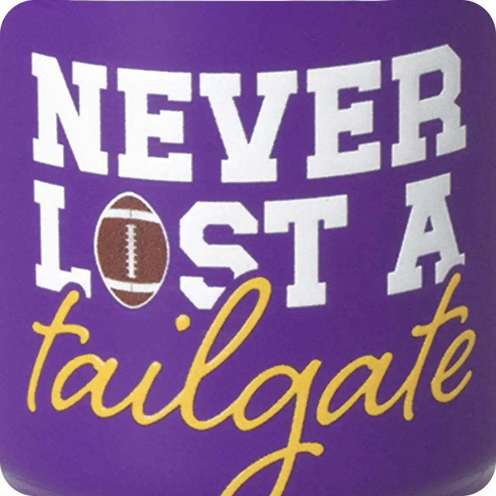 Never Lost a Tailgate Purple + Yellow Swig Shot 2oz