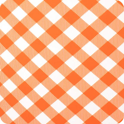 Gameday Gingham Orange Medium Iced Cup Coolie