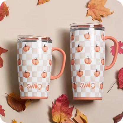 Pumpkin Check Travel Mug 18oz