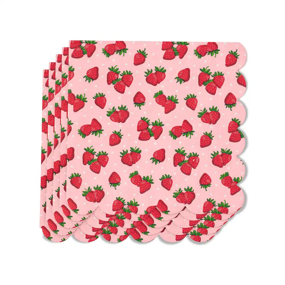 Strawberry Shortcake Cocktail Napkins