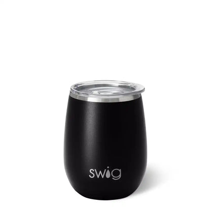 Black Stemless Wine 14oz