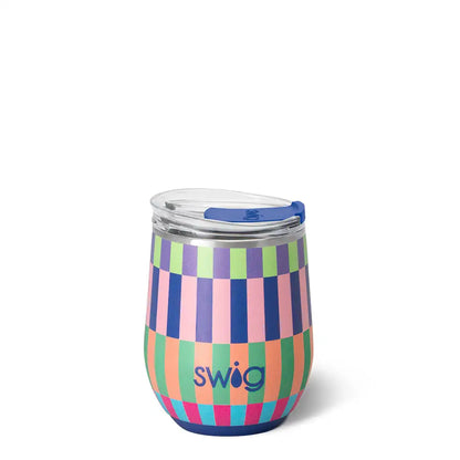 Brite Stripe Stemless Wine 12oz