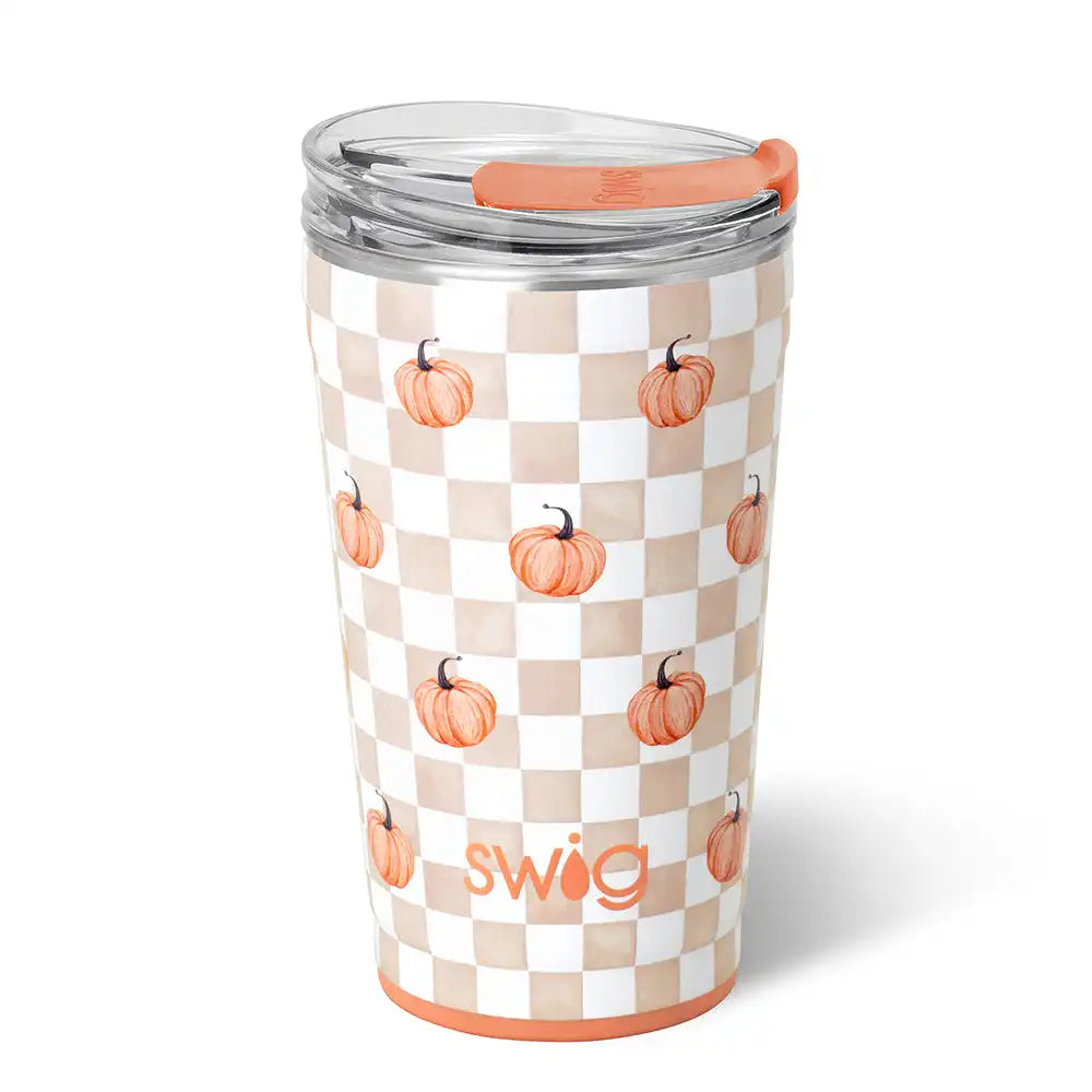 Pumpkin Check Party Cup 24oz