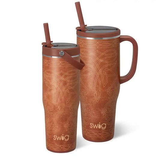 Saddle Stitch Cognac Leakproof Bundle