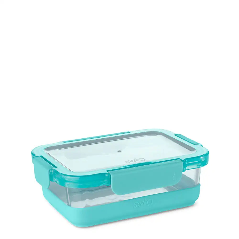 Aqua 3pc Glass Food Storage Medium Set