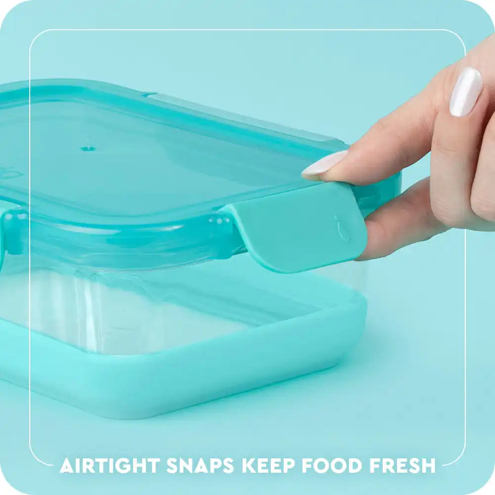 Aqua 3pc Glass Food Storage Medium Set