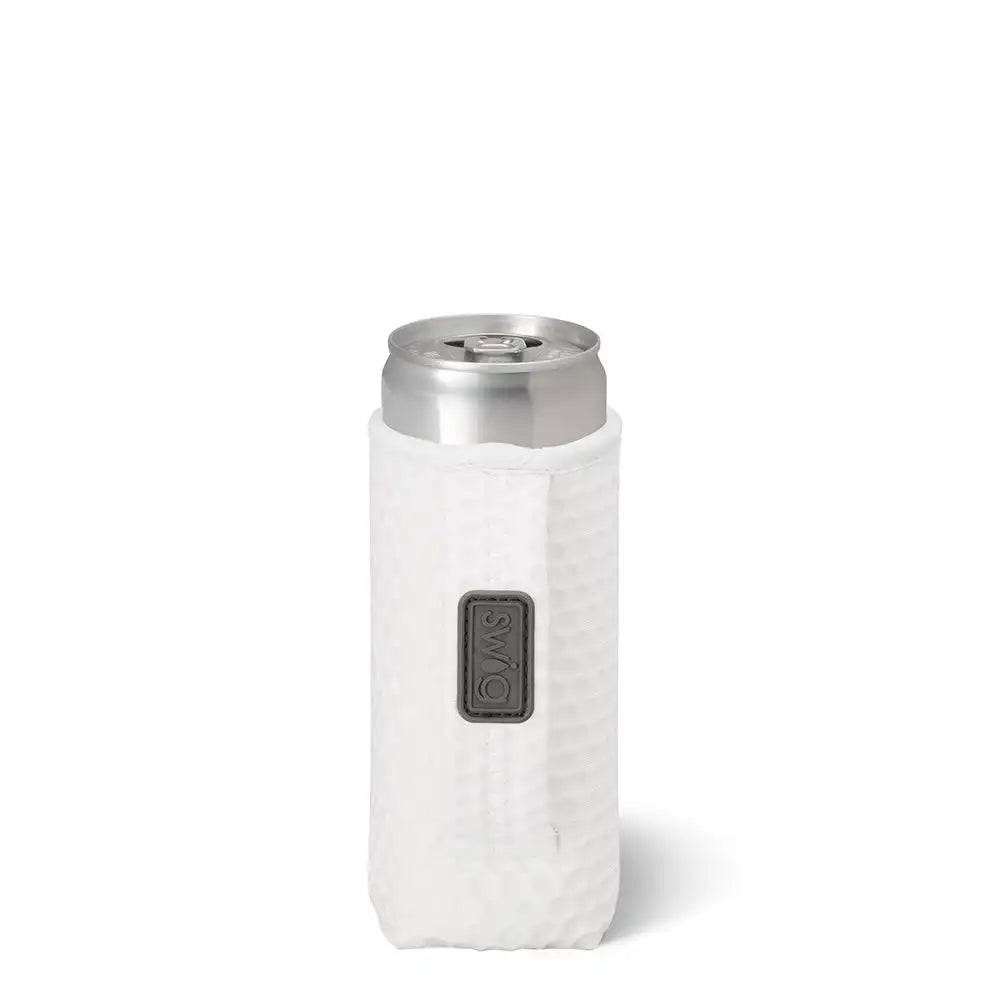 White Golf Ball Slim Can Coolie