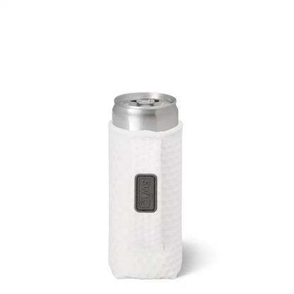 White Golf Ball Slim Can Coolie