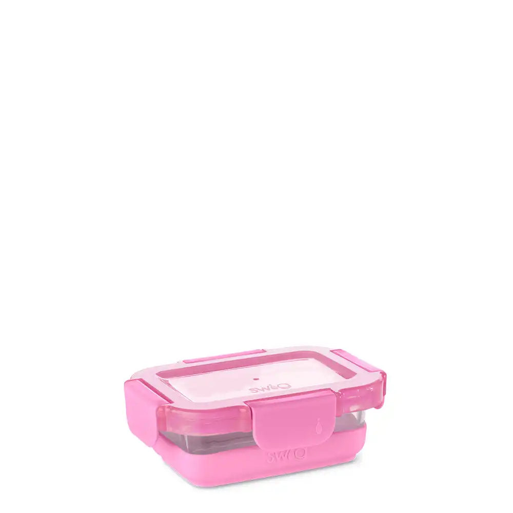 Pink 3pc Glass Food Storage Medium Set