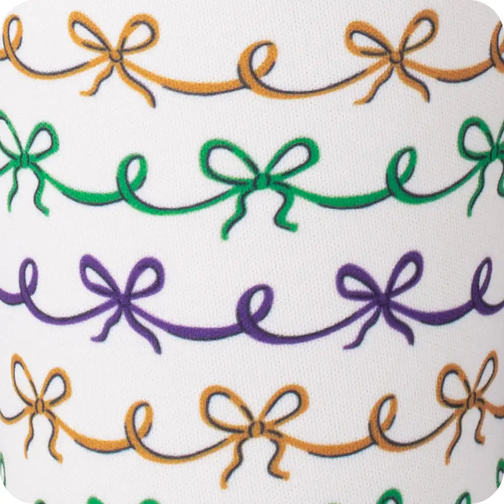 Mardi Gras Bows Large Iced Cup Coolie
