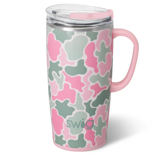Blushing Camo Travel Mug 22oz