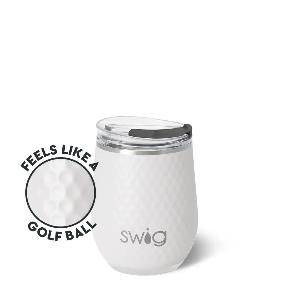 White Golf Ball Stemless Wine 12oz
