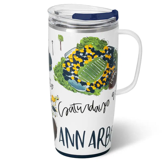 Saturdays in Ann Arbor Travel Mug 22oz