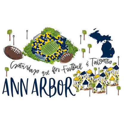 Saturdays in Ann Arbor Mega Mug 40oz