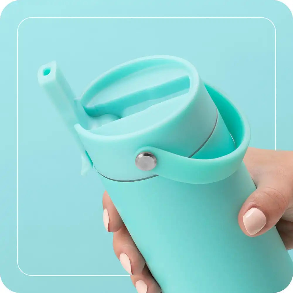 Black Flip + Sip Slim Tumbler 12oz