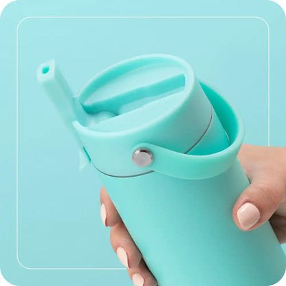 Black Flip + Sip Slim Tumbler 12oz