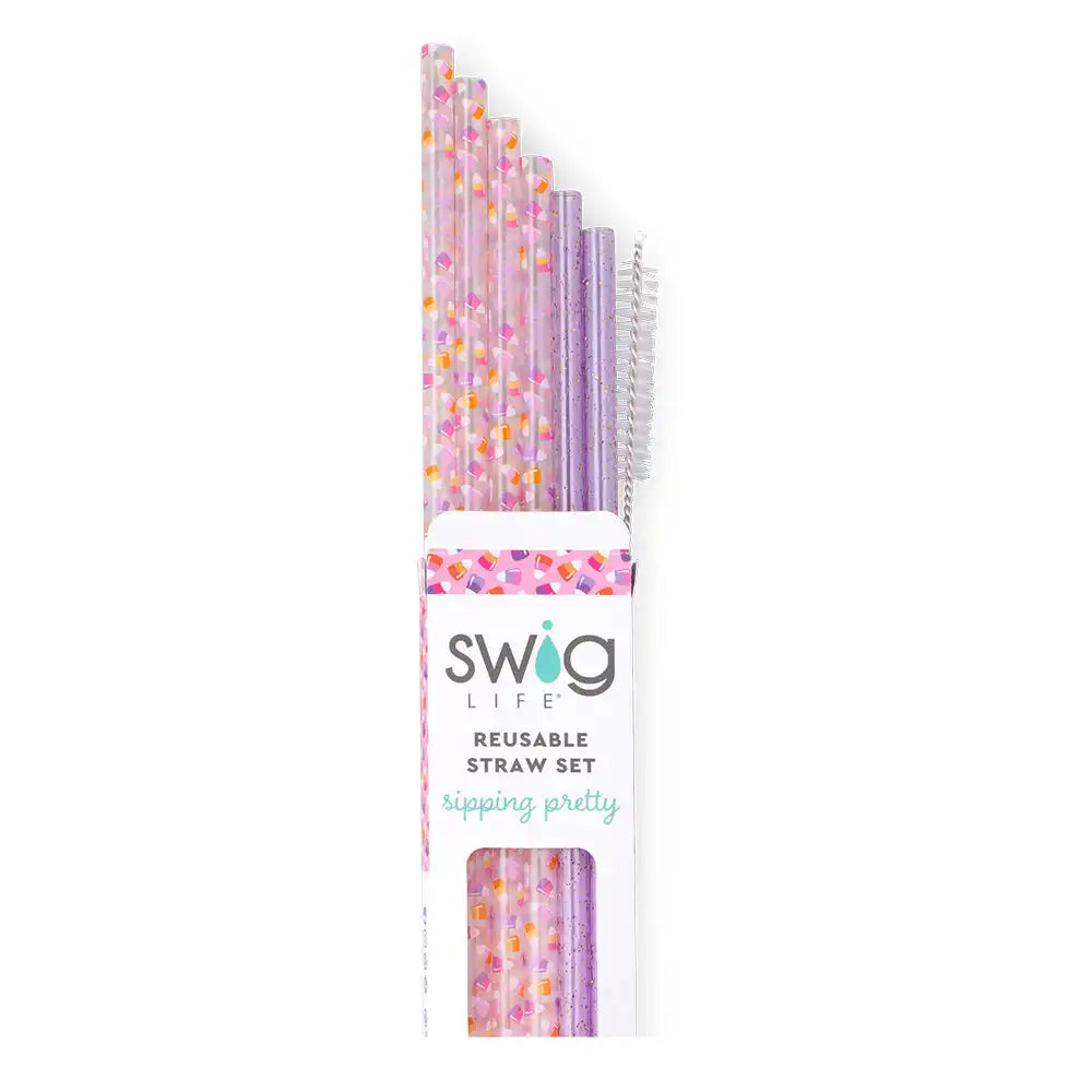 Candy Corn Reusable Straw Set