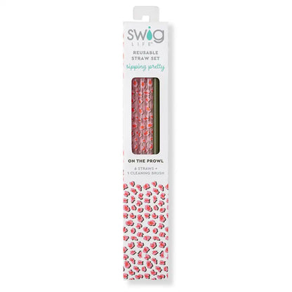 On The Prowl + Olive Reusable Straw Set