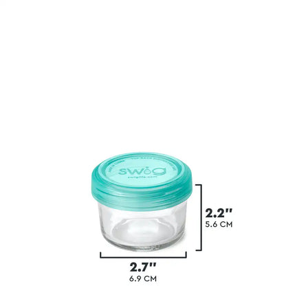 Aqua 3pc Glass Food Storage Small Set