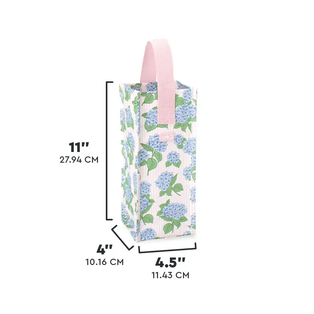 Hydrangeas Wine Reusable Gift Bag