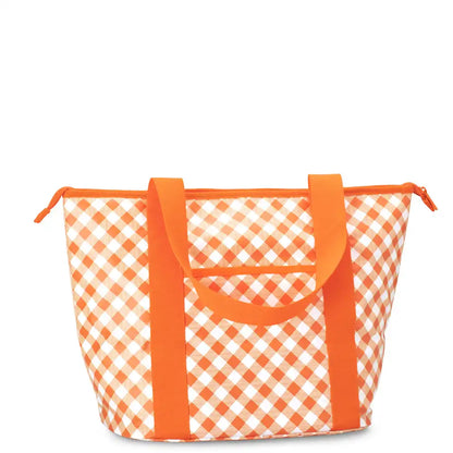 Gameday Gingham Orange Zippi 36 Cooler