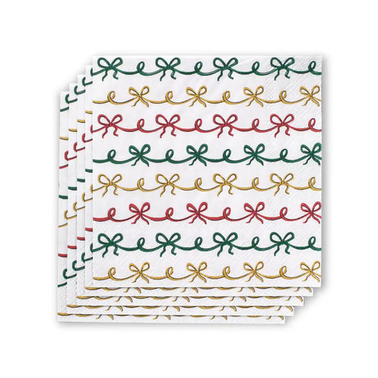 Christmas Bows Cocktail Napkins