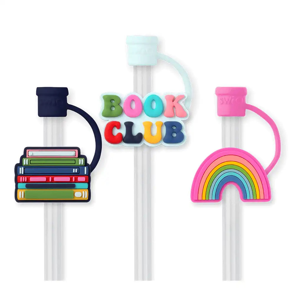 Book Club Straw Topper Set