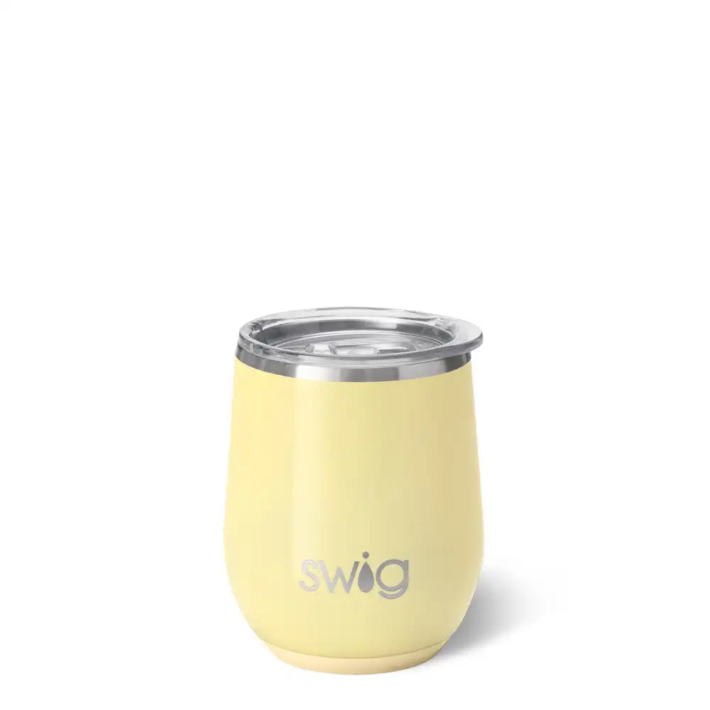 Shimmer Buttercup Stemless Wine 12oz