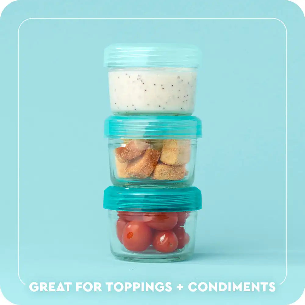 Pink 3pc Glass Food Storage Small Set