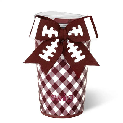 Gameday Gingham Maroon Party Cup 24oz