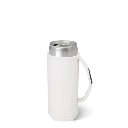 White Golf Ball Slim Can Coolie