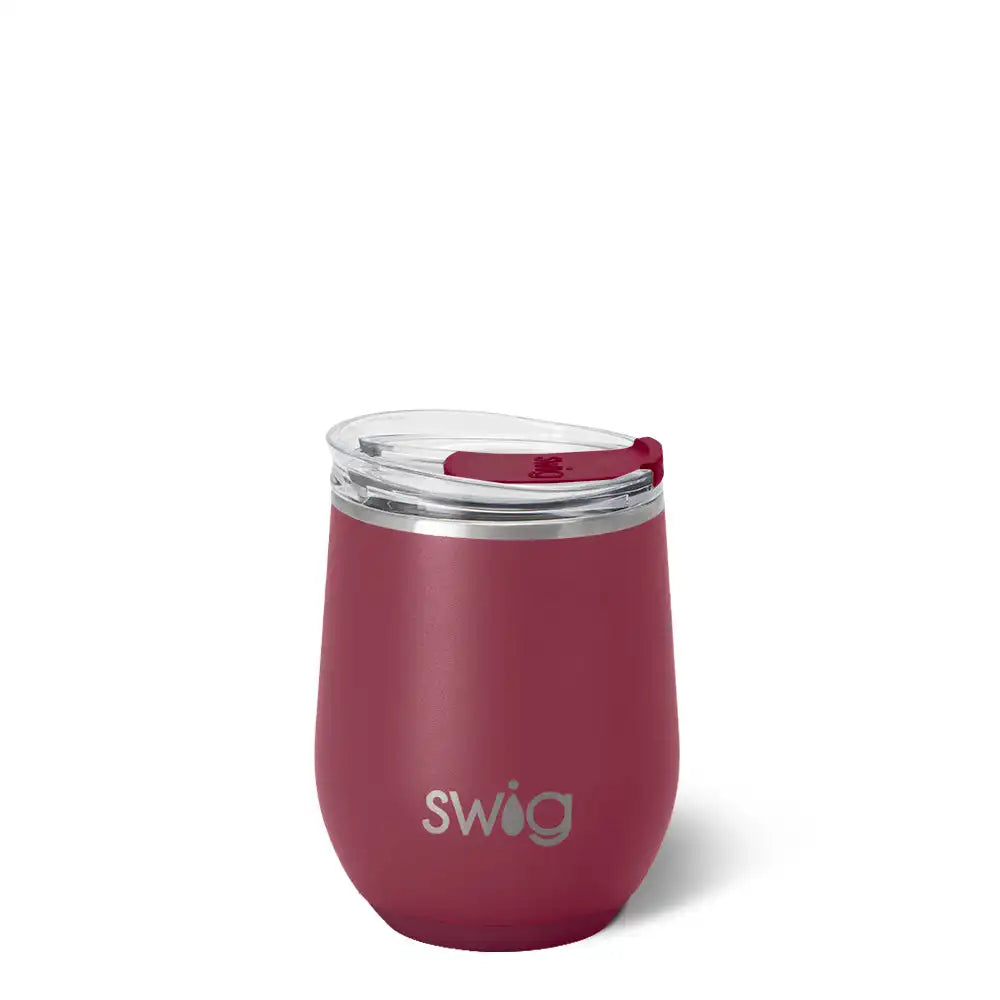 Maroon Stemless Wine 12oz