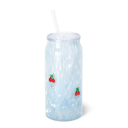 Cherry Pop Charm Soda Glass 23oz