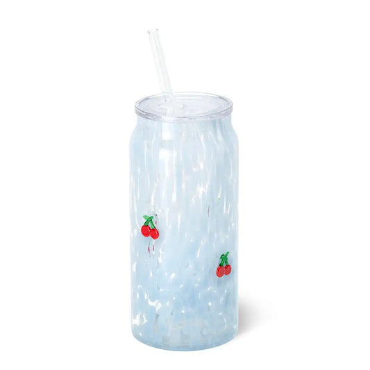 Cherry Pop Charm Soda Glass 23oz