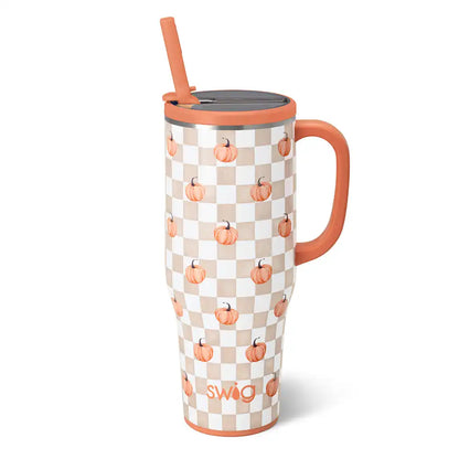 Pumpkin Check Mega Mug 40oz