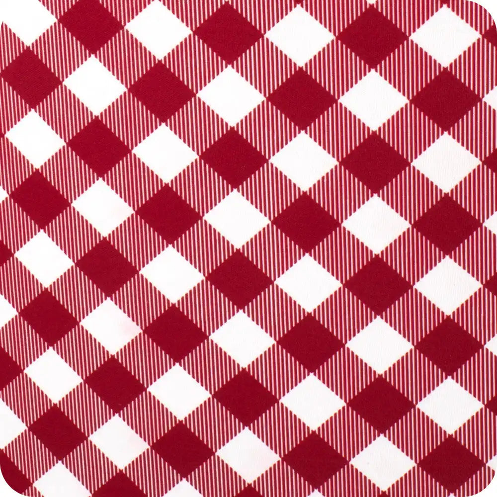 Gameday Gingham Crimson Medium Iced Cup Coolie