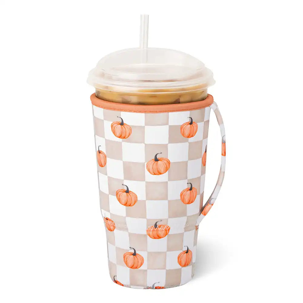 Pumpkin Check Large Iced Cup Coolie