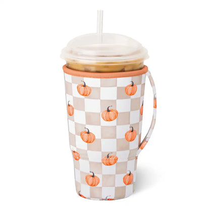 Pumpkin Check Large Iced Cup Coolie