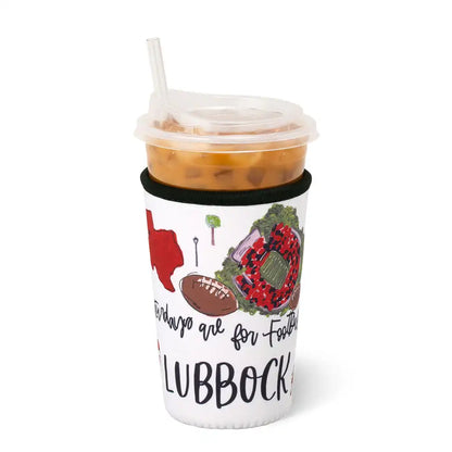 Saturdays in Lubbock Medium Iced Cup Coolie